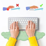 Cloud Mouse Pad Wrist Support Keyboard Wrist Rest Set Ergonomic Wrist Support For Typing Pain Relief Portable For Computer Office Gaming (Green-L)