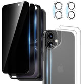 [6 In 1 For Iphone 16 Plus Screen Protector (6.7 Inches), 2 Pack Iphone 16 Plus Front Privacy Screen Protector & 2 Pack Back Screen Protector And Camera Lens Protector, 9H Hardness, Ultra Hd