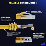 Maximm Cat 6 Ethernet Cable 20 Ft, (10-Pack) Cat6 Cable, LAN Cable, Internet C