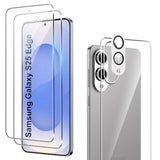 For Samsung Galaxy S25 Edge Screen Protector +Camera Lens Protector+Back Screen Protector,Tempered Glass,Anti-Scratch,High Definition(2+1+1 Pack)