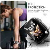 2 In 1 Metal+Pc Case For Apple Watch Series 11/Series 10 42Mm With Upgrated Waterproof Hd Tempered Glass Screen Protector,Hard Pc Overall Protective Cover For Apple Watch 11/10 Case 42Mm Iwatch