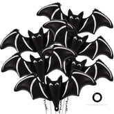 6 Pcs Giant Black Bat Balloons, 48 Inch Mylar for Halloween Party Decor