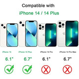 Compatible With Iphone 14 And Iphone 14 Plus Camera Lens Protector, Anti-Scratch Tempered Glass Camera Screen Protector Shockproof Full Protective Camera Cover Case Friendly Lens Cover-Black