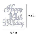 Happy 72Nd Birthday Cake Toppers Silver Glitter, Cheers To 72 Years Old Bday Decoration 72Nd Anniversary Cake Topper, Seventy-Two Theme Cake Decorations For Birth Anniversary Party