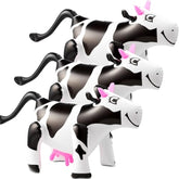Inflatable Cows (Pack Of 4) 17-Inch Cows, Fun Blow Up Animal Farm Party Decorations, Rodeo Decor, Pool Toy Floats For Kids Birthday Party Supplies By