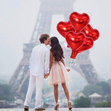 50 Pcs 10 Inch Heart Shape Foil Mylar Balloons For Birthday Party Deco