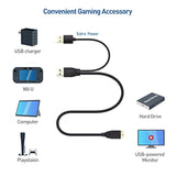 Cable Matters 5Gbps Micro USB 3.0 to USB Splitter Cable - 20 Inches, Micro-B 3.0 to Dual USBA for Data and Extra Power, MicroUSB 3.0 to USBA Y Cable