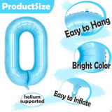 Light Blue 10 Balloon Number Blue Bow Birthday Decorations, Blue Bows Balloons Foil Mylar Helium Large 40β 10Th Birthday Balloon For Girls Coquette Birthday Party Decorations Supplies Party Favors