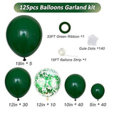 Green Balloons Garland Arch Kit 125Pcs Different Sizes 18 12 10 5 Inch