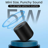 Mini Bluetooth Speaker Small Portable Tiny Bluetooth Speakers Wireless with TWS Stereo, 5W HD Sound, Bluetooths 5.3, 8H Playtime Ideal Travel Speaker
