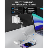 Nekteck 100W GaN USB C Charger, 3-Port PD 3.0 & QC 3.0 Fast Wall Charger, Compact Foldable Plug for MacBook Pro/Air, iPhone 15/14/13, iPad, Galaxy S23/S22, PixelBook, ThinkPad, Steam Deck and More