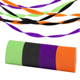 Halloween Decorations - Crepe Paper Streamers | Halloween Party Decorations Outside Indoor Outdoor - Black Orange Green Purple Banner Backdrop Birthday Party Favors Supplies Decor For Wall Door