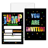 Trampoline Birthday Party Invitation, Bounce House, Jump Zone Fill-In Invites For Men & Women, 20 Invitations With Envelopes(4" X 6")?Personalized Adults Party Favors Decorations And Supplies-20