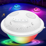 Floating Pool Speakers With Colorful Led Lights, Ip68 Waterproof Pool Speakers Bluetooth, 16W Stereo Loud Sound Hot Tub Speaker, Tws Pairing, Hands-Free Portable Bluetooth Pool Speaker For Spa
