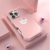 Rose Gold 3 in 1 Hybrid Case for iPhone 16 Pro Max with Screen Protector, Shockproof Slim Fit, Heavy Duty Hard PC Cover, Soft Silicone Bumper, Full Body Anti-Fingerprint Case for Women