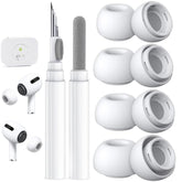 4 Pairs Replacement Ear Tips For Airpods Pro 2Nd/1St Generation,Noise Reduction Holewith & Built-In Dust Guard Screen,With Cleaner Pen Silicone Ear Tips For Usb-C Charging Case (Xs/S/M/L)