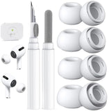 4 Pairs Replacement Ear Tips For Airpods Pro 2Nd/1St Generation,Noise Reduction Holewith & Built-In Dust Guard Screen,With Cleaner Pen Silicone Ear Tips For Usb-C Charging Case (Xs/S/M/L)