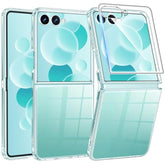 For Samsung-Galaxy Z-Flip-7 Clear Case: Military Grade Drop Protection Anti Yellowing Cell Phone Cover - Rugged Shockproof Protective Bumper Transparent Phonecase