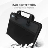 13-14 Inch Zip Lite Always-On Chromebook Protective Hard Case With Accessory Pouch & Shoulder Strap