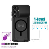 Wireless Charging Case For Galaxy S24, Upgraded 10000Mah Rechargeable Portable Charging Case Compatible With Galaxy S24 5G (6.2 Inch) With Carplay Extended Battery Pack Charger Power Case (Black)