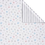 American Greetings 175 sq. ft. Reversible Wrapping Paper for Baby Showers, Kid's Birthdays and All Occasions, Moon and Stars (1 Roll, 30 in x 70 ft.)
