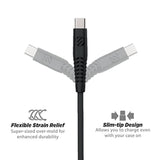 Scosche HDCA210 Syncable HD USB to Type-C Charge & Sync Heavy Duty Cable 10-ft. Black
