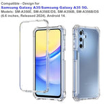 For Samsung Galaxy A35 5G Phone Case, Samsung A35 5G Case With Screen Protector, Dual Layer Structure Protection, Shockproof Corner Tpu Bumper, Heavy Duty Protective Cover For Galaxy A35-Clear