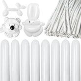260 Balloons White Twisting Animal Balloon Thickening Latex Modeling Long Magic Balloon For Animal Model Skinny Clown Christmas Birthday Wedding Party Garland Decorations 100Pcs
