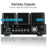 Juson Audio JTA200 300W EL34 Tube Amplifier HiFi High-End Class AB Hybrid Stereo Tube Amp with BT 5.4 & Remote Phono Coax AUX Opt PC-USB Input
