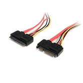 StarTech.com 12in 22 Pin SATA Power and Data Extension Cable - 1ft SATA Data P