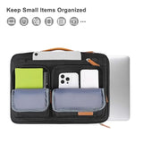 MOSISO 360 Protective Laptop Case 13.3 inch, 13-13.3 inch Laptop Sleeve Compatible with MacBook Air/Pro 13/Pro 14, HP Dell Acer, Side Open Carrying Computer Bag with 5 Accessory Pockets&Belt, Black