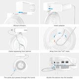 Wall Mount Holder For Tp-Link Deco M9 Plus Whole Home Mesh Wifi System - No Cord Clutter And Save Space Ceiling Bracket (1-Pack)