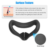 Face Cushion Pad Replacement Compatible with Oculus Quest 2, Silicone Cover, Sweatproof Washable Lightproof Anti-Leakage VR Face Plate Mask