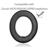Replacement Earpads Compatible With Corsair Hs70 Hs60 Hs 50Pro Headphones, Earpads Cushions With Soft Protein Leather And Memory Foam (Black)