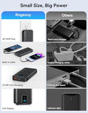 Portable Charger, 12000mAh 22.5W Fast Charging Power Bank with Built-in Cables & Wall Plug, Travel Essentials Battery Pack with LED Display, USB C