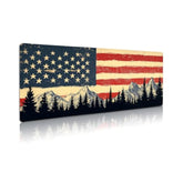 Extended Gaming Mouse Pad, Large Mouse Mat 3 Mm Nature Rubber Base Mousepad With Stitched Edges, Non-Slip Desk Mat For Office Home Great Gift 31.5X11.8 Inch (Usa Flag 3)