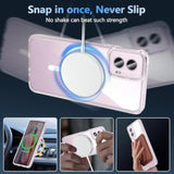 Clear Magnetic Case for Motorola Moto G Power 2024 with Screen Protector, Compatible with MagSafe, Shockproof Transparent Cover for Motorola G Power 5G 2024