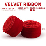 Velvet Ribbon For Gift Wrapping Red Handmade Fringe Ribbons For Crafts