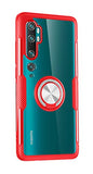 Clear Case for Xiaomi Mi Note 10/Mi Note 10 Pro with Ring Holder, Slim Fit Transparent Hard PC Cover Xiaomi Mi Note 10 Pro Case with Metal Plate for