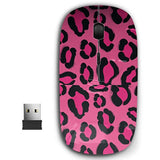 2.4G Ergonomic Portable Usb Wireless Mouse For Pc, Laptop, Computer, Notebook With Nano Receiver (Hot Pink Leopard Animal Print)