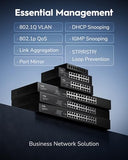 8 Port Gigabit Switch, Easy Smart Managed, Plug & Play Desktop/Wall-Mount, Sturdy Metal W, Support Qos, Vlan, Igmp And Dhcp, Gs108E