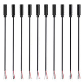 10 Pack 3.5Mm 1/8" To Speaker Wire Trs Stereo Female Jack To Bare Wire Pigtail 3.5Mm Plug Connector Adapter Repair Audio Cable For Speaker Headphone Headset Earphone