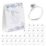 Put A Ring On It Game(50 Rings With One Sign), Don'T Say Wedding Or Bride Game, Fun Bridal Shower Game, Bridal Shower Decorations Blue Floral-Jzds05