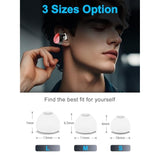 Replacement Ear Tips For Noble Fokus Amadeus β 3 Pairs Silicone Earbuds Tips (S/M/L), Soft Anti-Slip Covers, Noise Isolation, Washable, Comfortable Secure Fit For Daily Use(White)