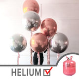 6-Pc Metallic Silver Foil Balloons 22-Inch Jumbo Round Mylar for Party Decor