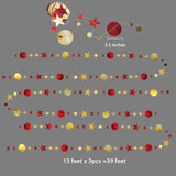 Gold Maroon Party Decorations Red Circle Dots Garland Burgundy Twinkle
