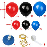 Red Black Blue Balloons,120 Pcs Latex Balloons,Birthday Wedding Baby Shower Party Decoration