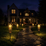 4 Pack Solar Halloween Skeleton Coffin Lights Outdoor Pathway Decorations