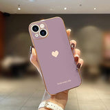 For Iphone 14 Plus Case For Women Girl Cute Love Heart Luxury Plating Soft Bling Back Cover Raised Full Camera Protection Bumper Silicone Shockproof Phone Case For Iphone 14 Plus, Lavender