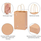 60Pcs Small Gift Bags, 5.25X3.2X8In Brown Paper Bags With Handles Bulk For Gift, Shopping, Birthday, Wedding, Business Party (Kraft)